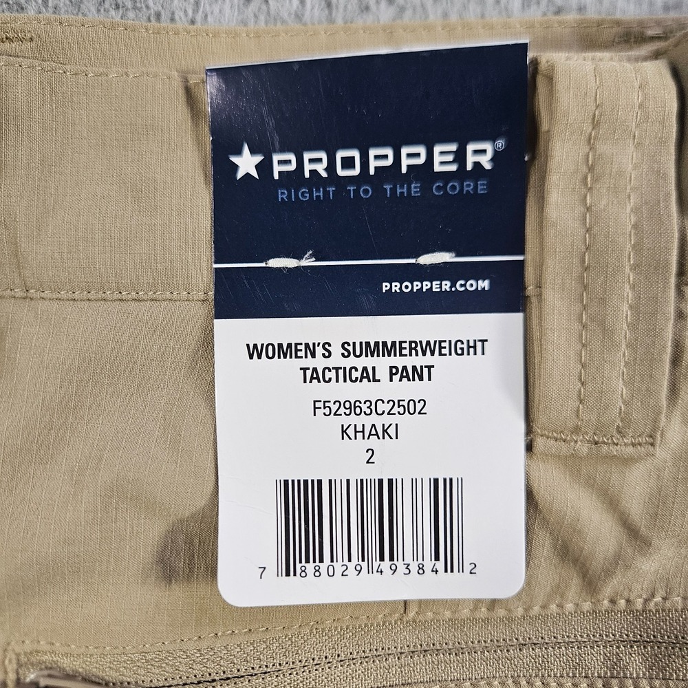 NEW Propper Lightweight Tactical Pants Women Khaki Size‎ 2 Unhemmed